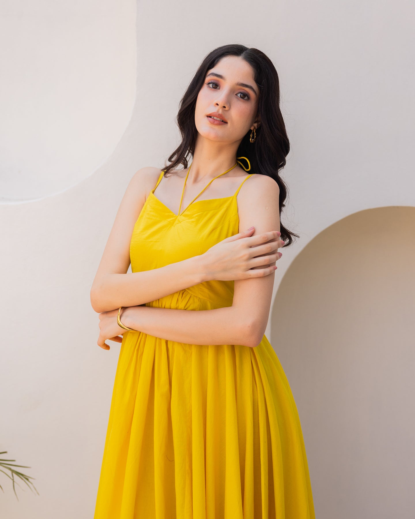 Yellow Strappy Maxi Dress