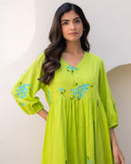 Green Kota Floral Dress