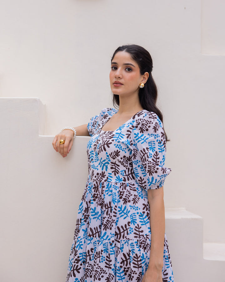 Florian White Tiered Maxi Dress