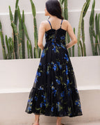 Black Strappy Chiffon Dress