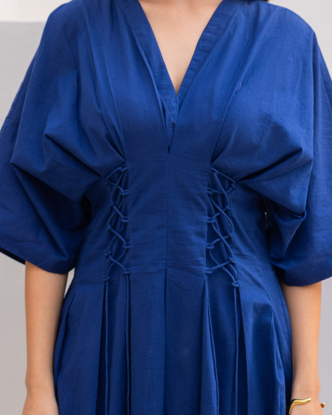 Blue Kimono Cotton Dress