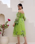 Leaf Organza Floral Dress