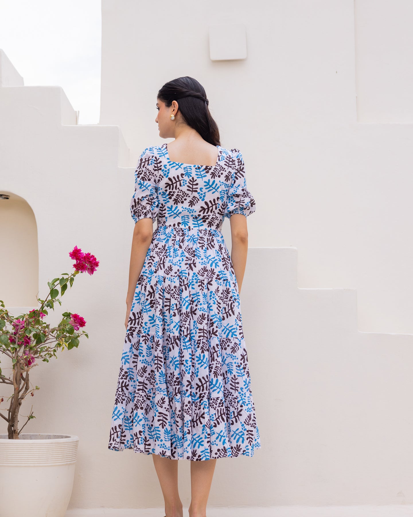 Florian White Tiered Maxi Dress