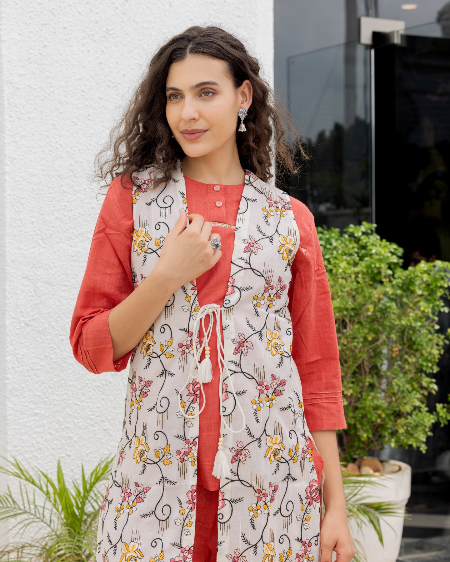 Burnt Orange Co-ord With Jacket