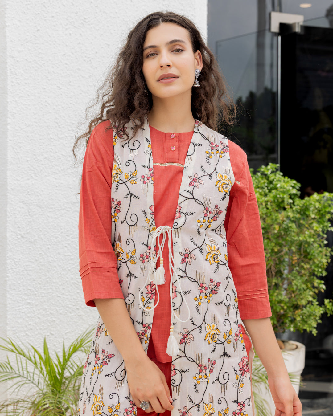 Burnt Orange Co-ord With Jacket