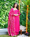 PINK EMBROIDERED GEORGETTE SUIT SET