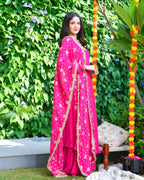 PINK EMBROIDERED GEORGETTE SUIT SET