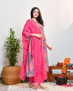 Abstract Pink Tissue Suit Set