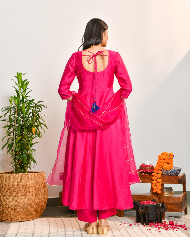 Pink Anarkali Suit Set
