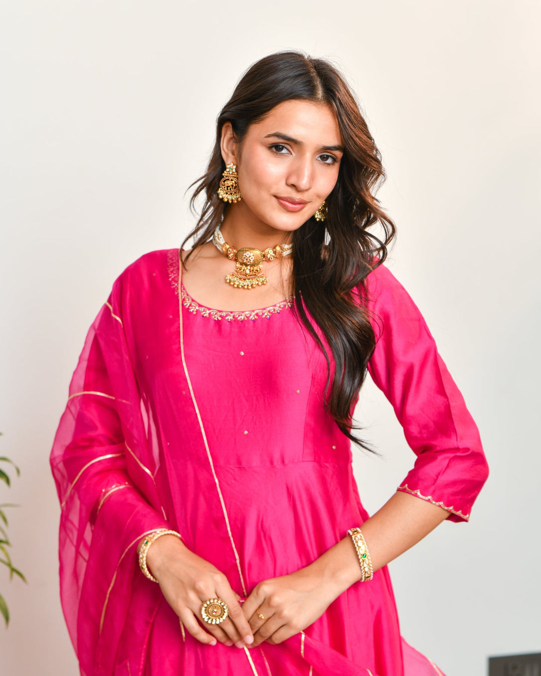 Pink Anarkali Suit Set