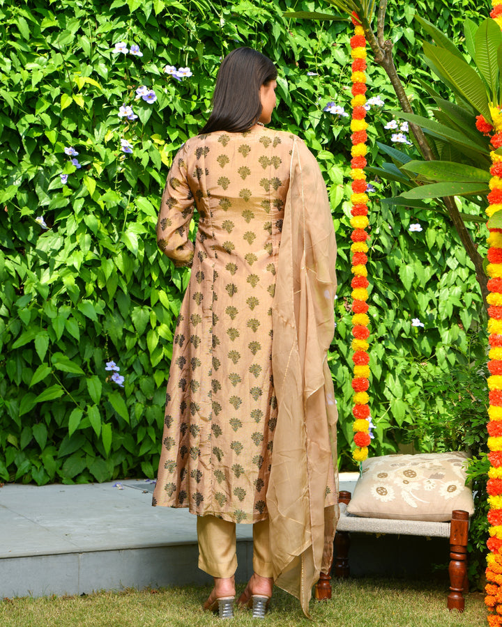 Gold Tissue Buta Suit Set