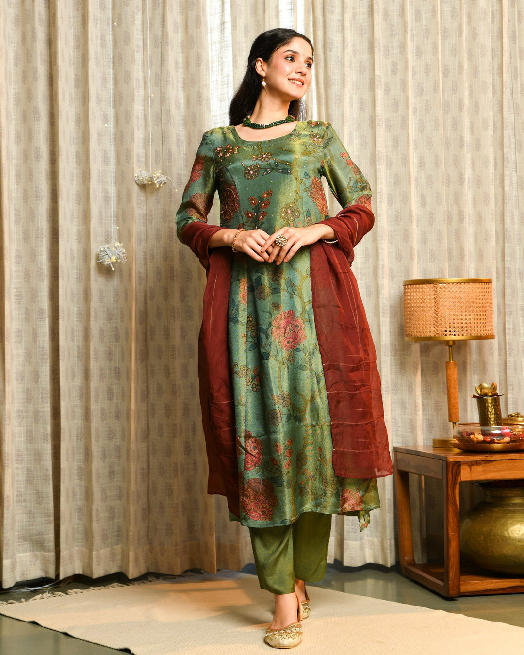 Sage Green Tissue Suit Set