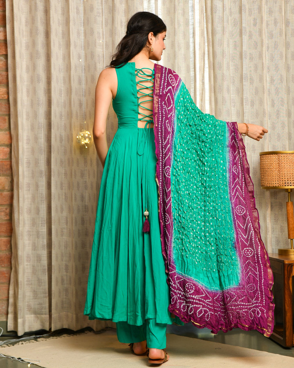 Turquoise Blue Anarkali Suit Set