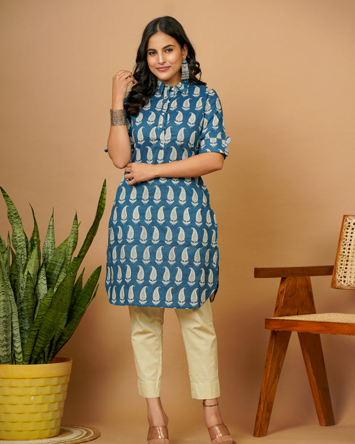 Blue Buta Kurti