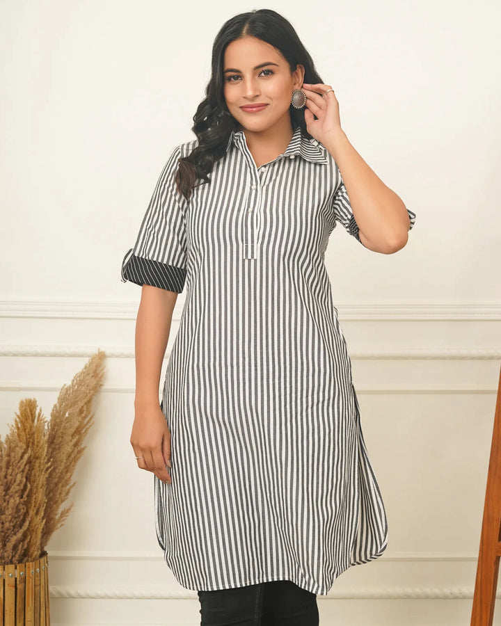 Black Stripe Kurti