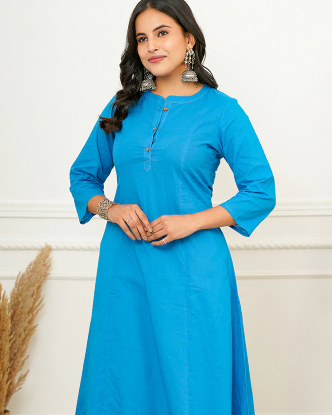 Cobalt Blue A Line Kurti