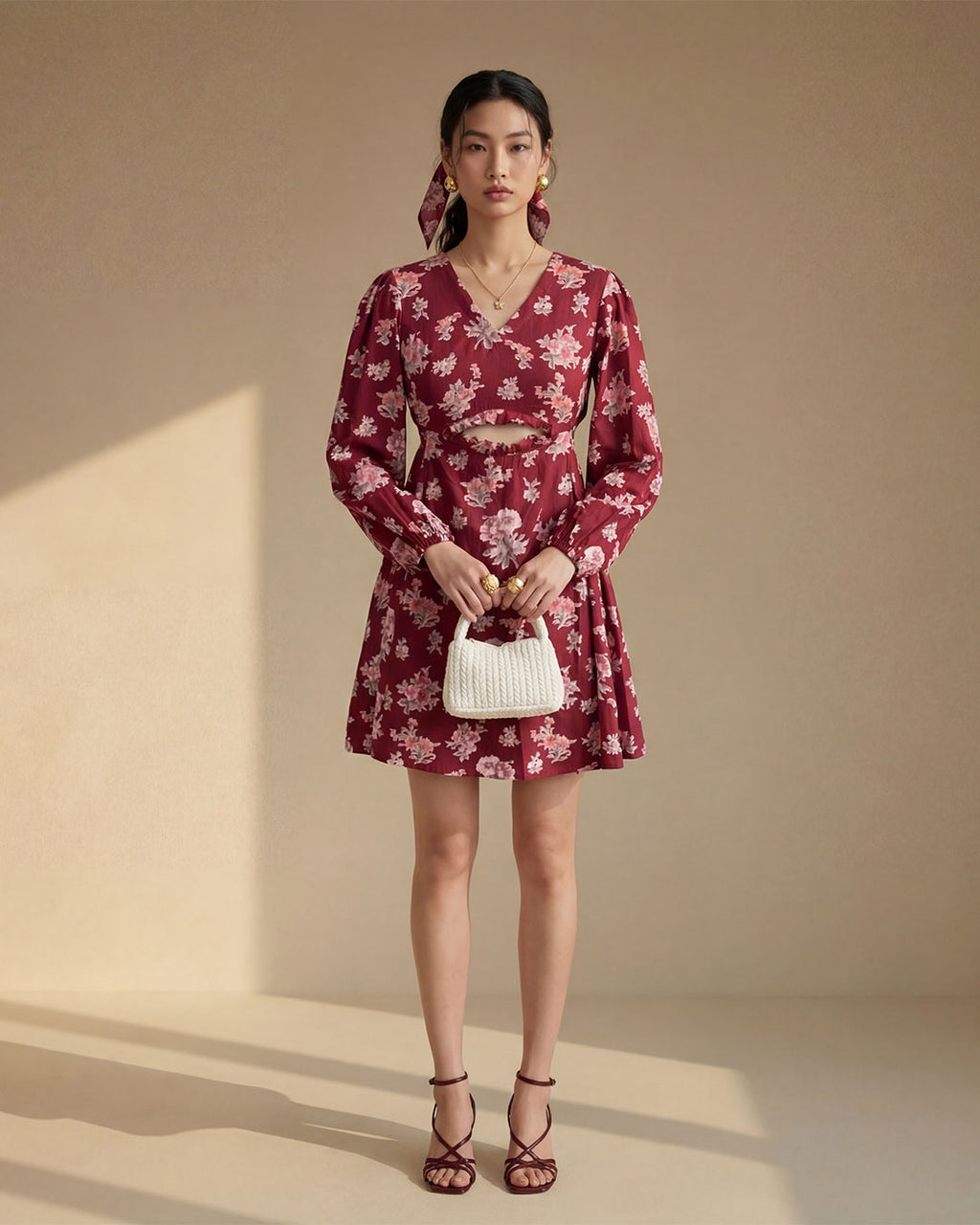 Red Printed Cotton Dress
