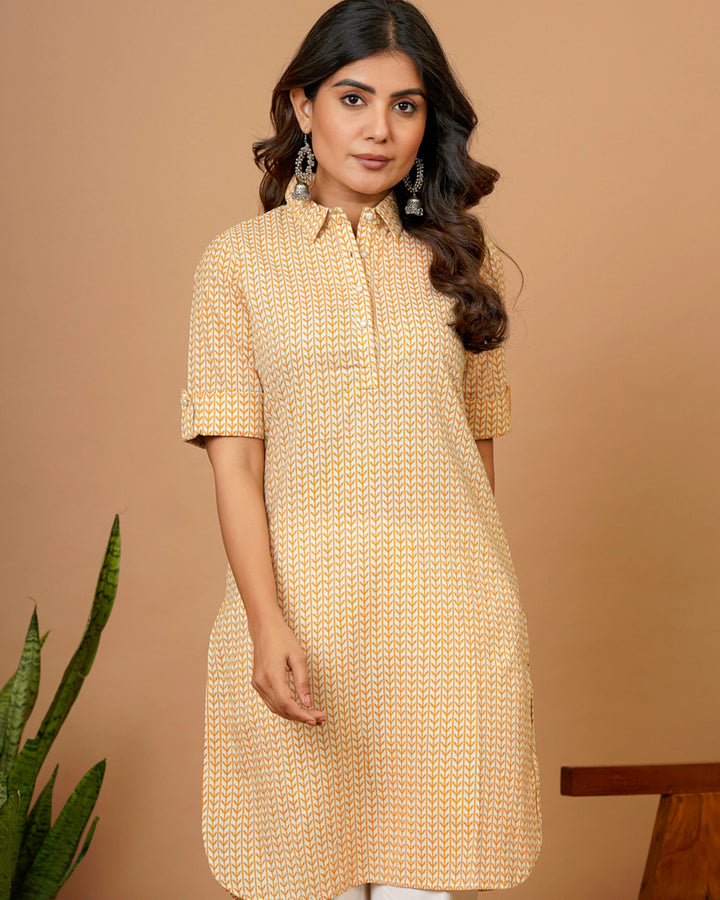 Mustard Tribal Kurta