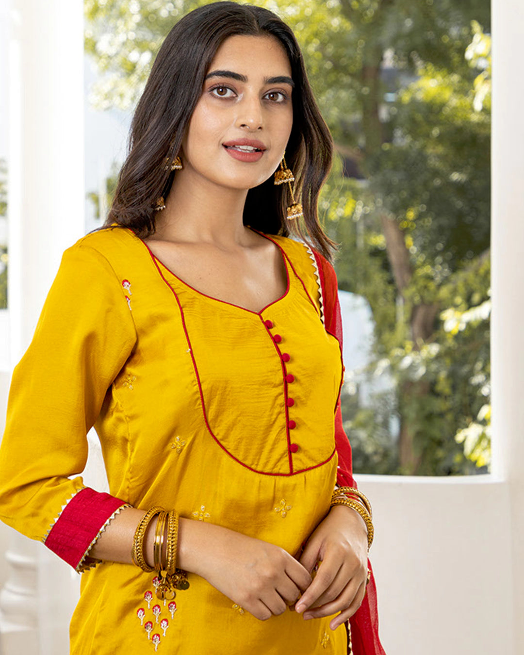 Sara Mustard Suit Set