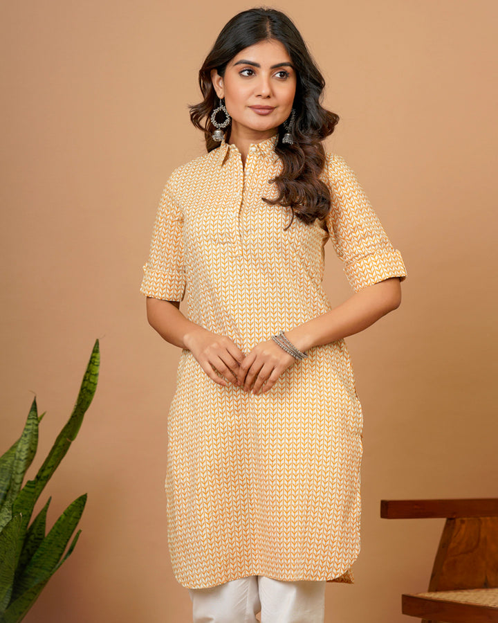 Mustard Tribal Kurta