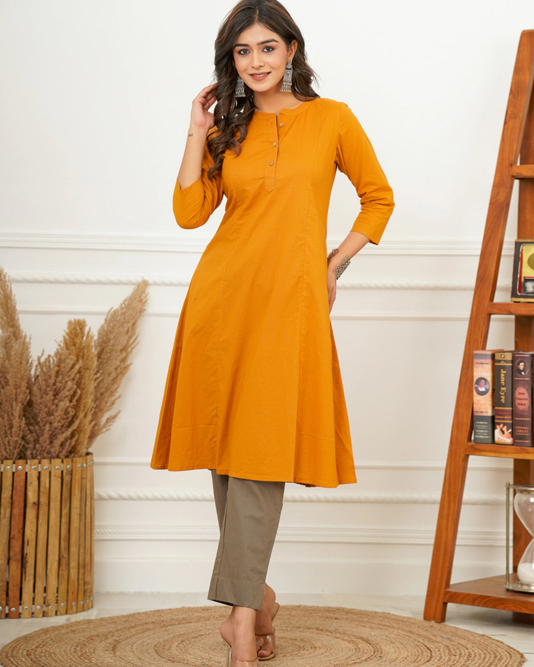 Light Brown A Line Kurta