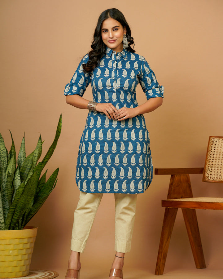 Blue Buta Kurti