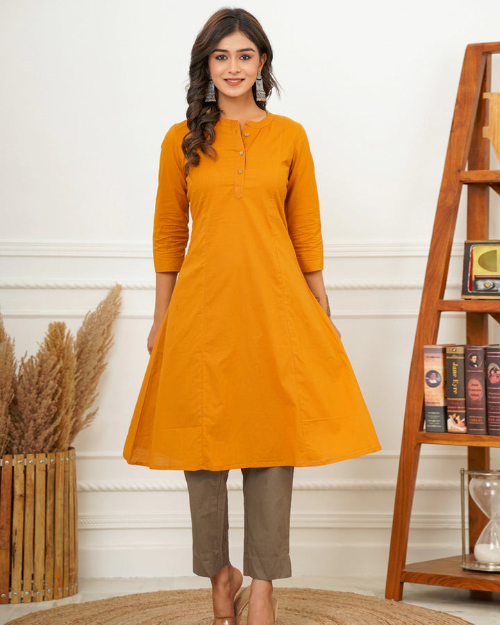 Light Brown A Line Kurta