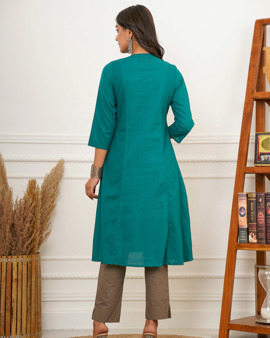 Forest Green A Line Kurti