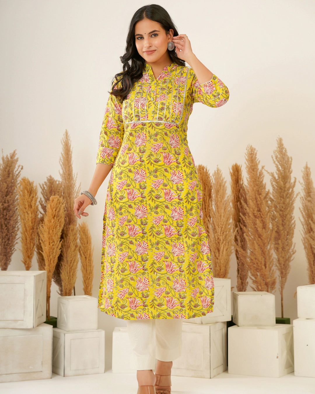 Yellow B.P. Straight Kurta