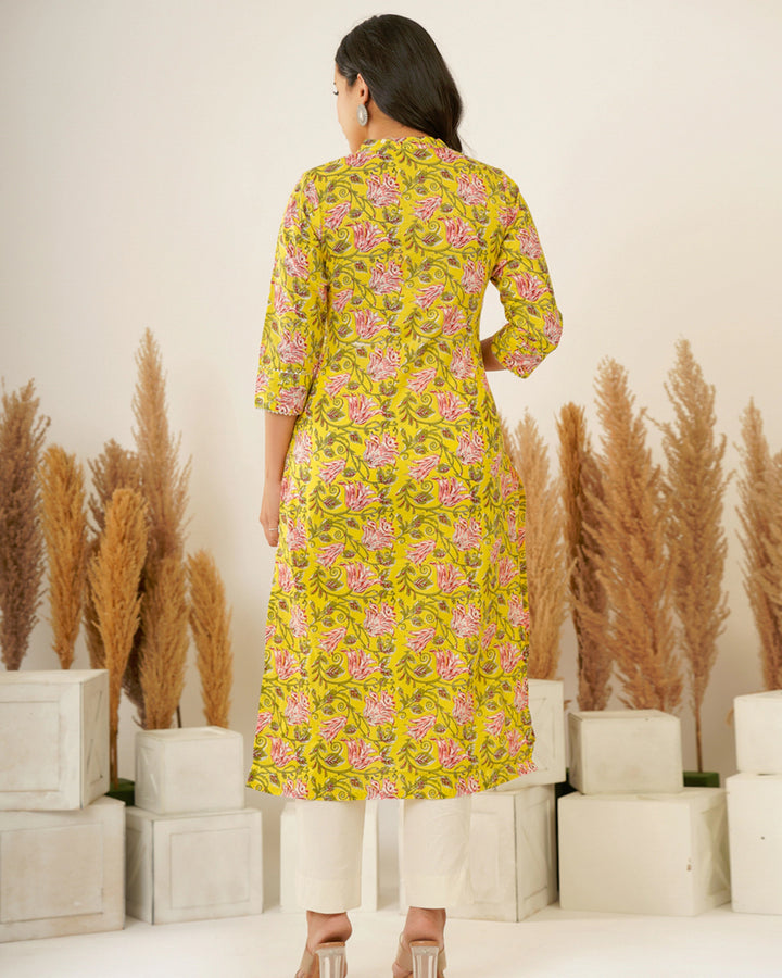 Yellow B.P. Straight Kurta