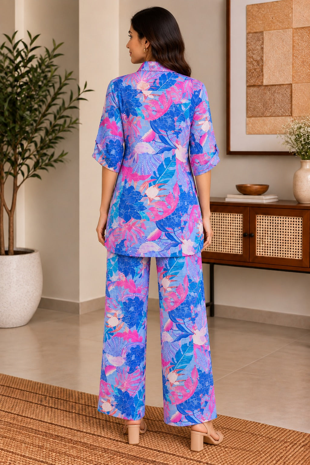 Tropical Blue Co-ord Set