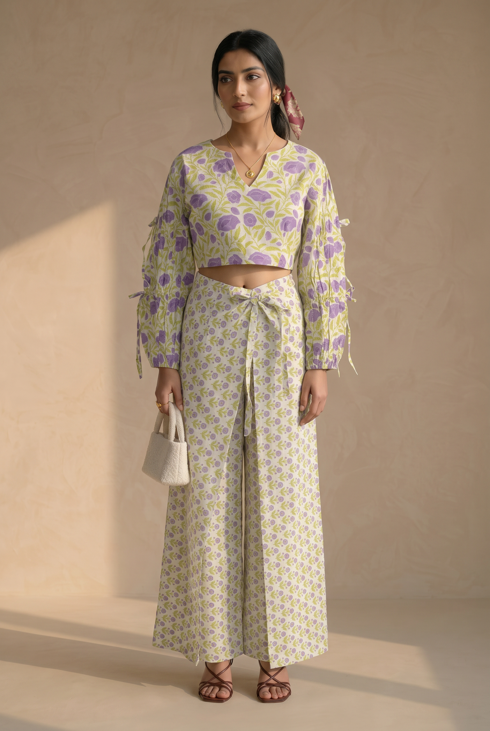 Yellow Floral Cotton Co-ord