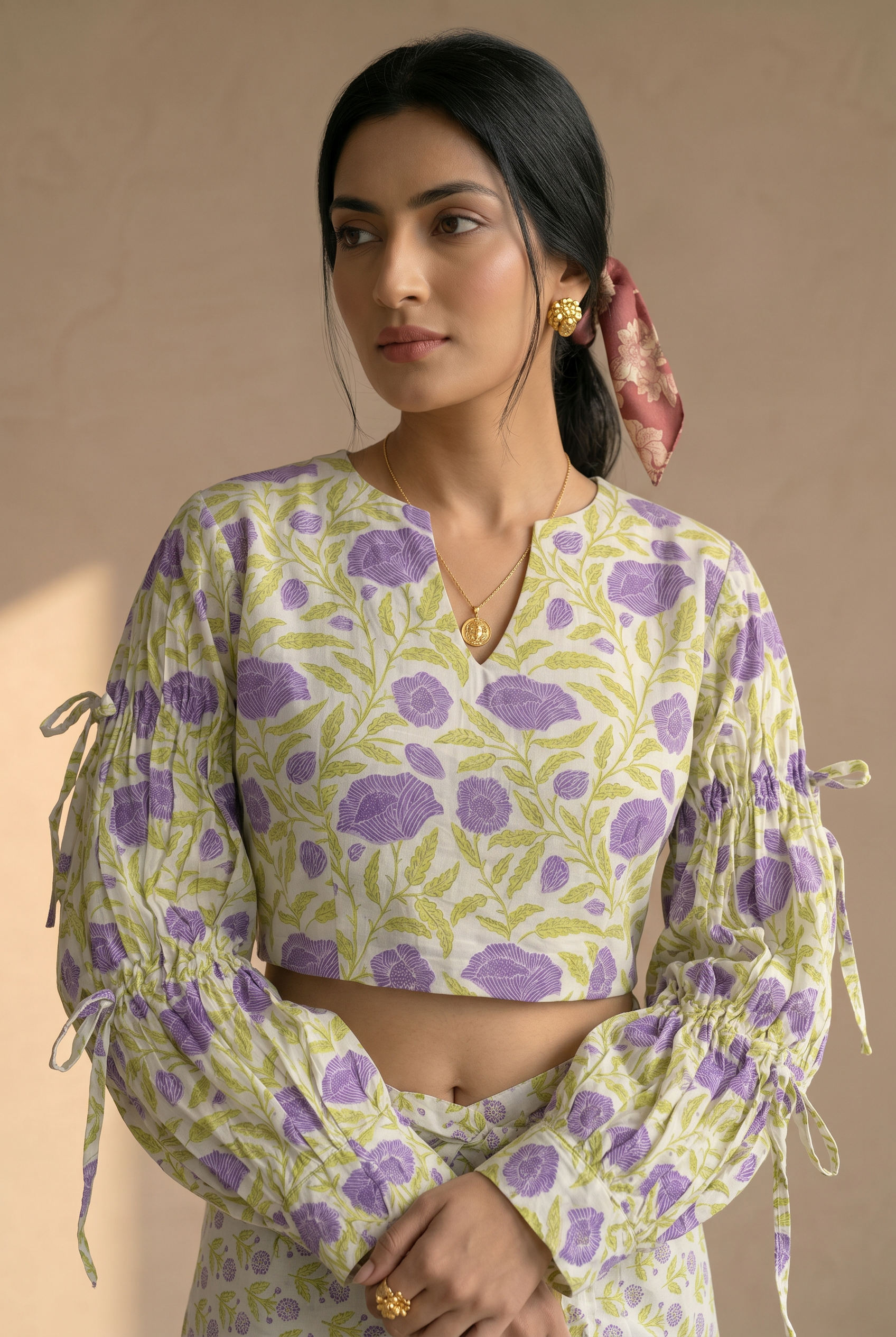 Yellow Floral Cotton Co-ord