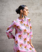 Pink Tribal Buta Kurta Set