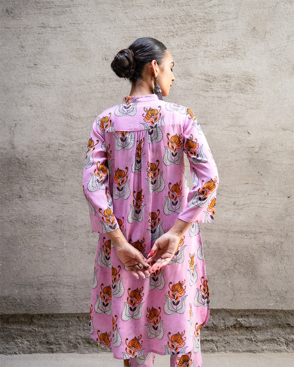 Pink Tribal Buta Kurta Set