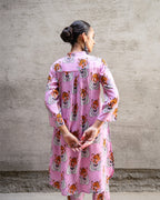 Pink Tribal Buta Kurta Set