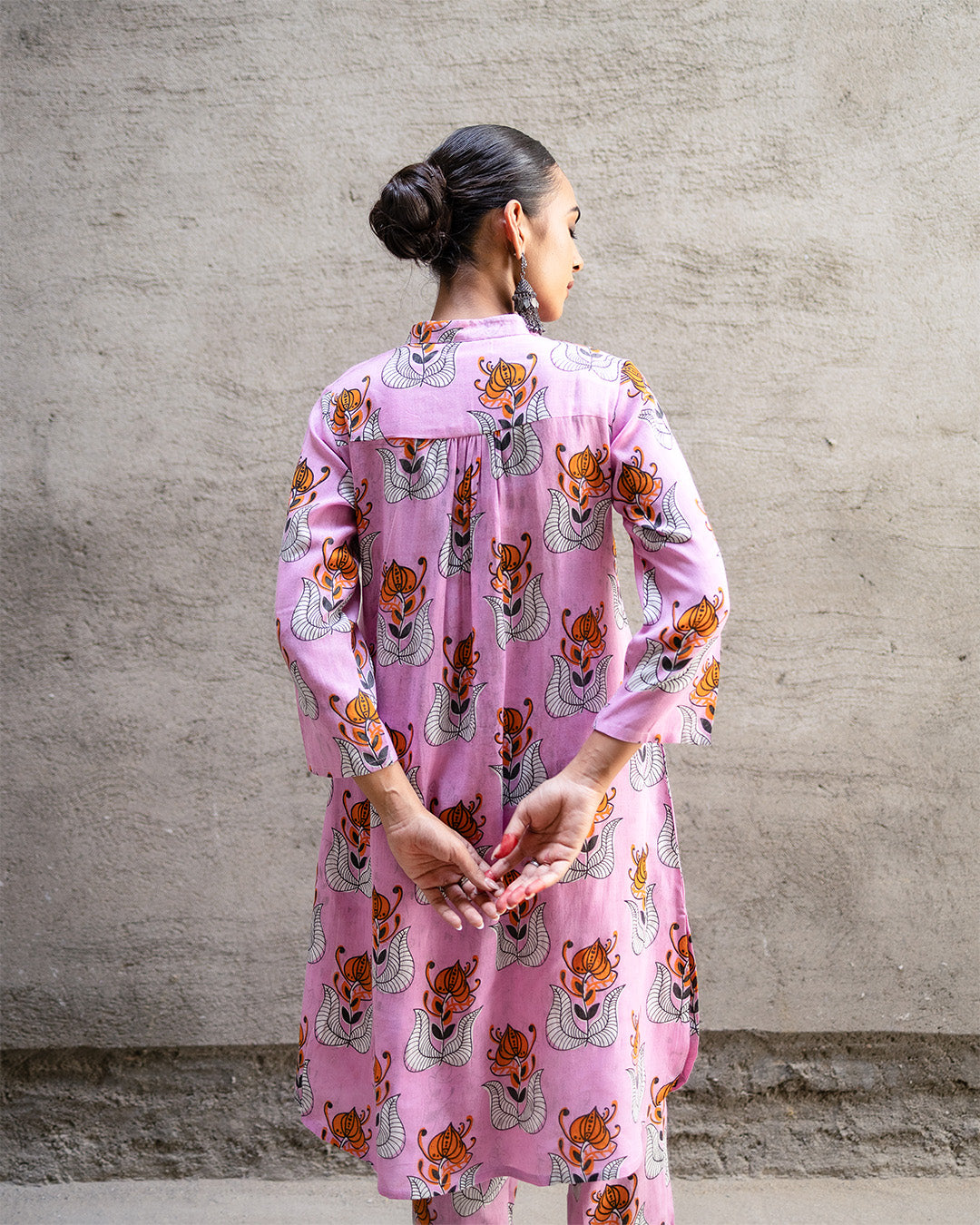 Pink Tribal Buta Kurta Set