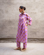 Phoolkali Lavender Kurta Set