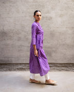 Purple Block Kurta