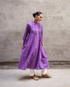Purple Block Kurta