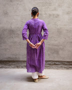 Purple Block Kurta