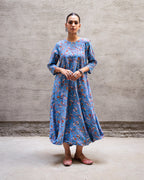 Blue Birdy Jaal A-Line Dress
