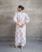 Gul bahaar White Kurta Set