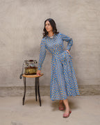 Blue Pottery Garden Dress