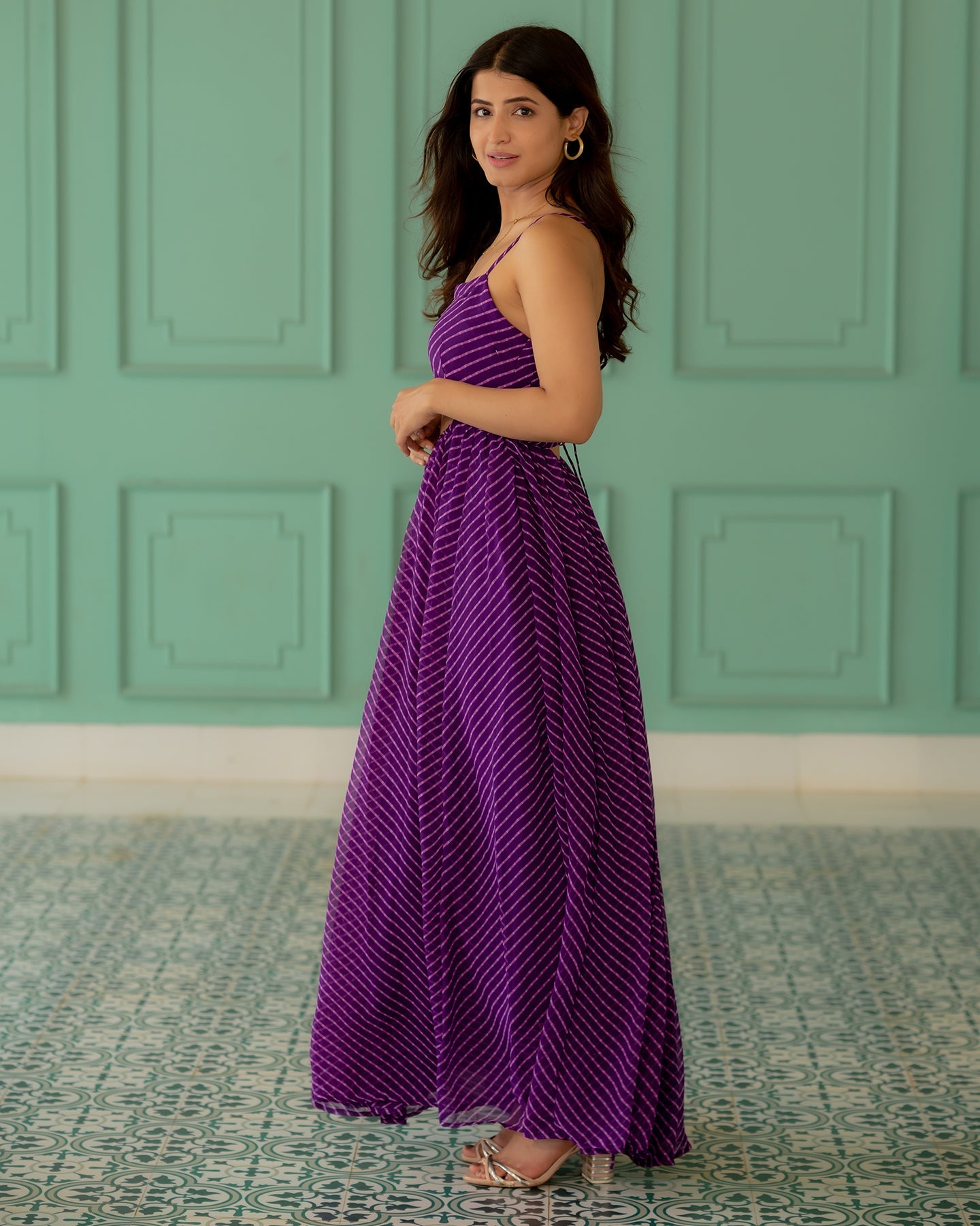 Lavender Maxi Dress Ambraee