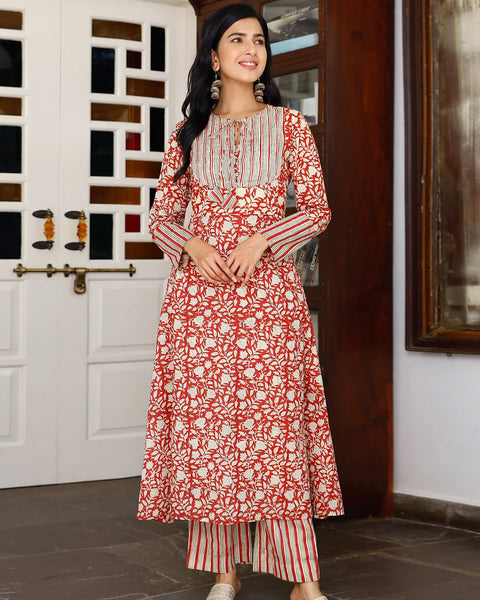 Yellow Long Kurti in Viscose Muslin with Floral Print - KRTED1321...