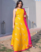 Mango Gold Foil With Duptta