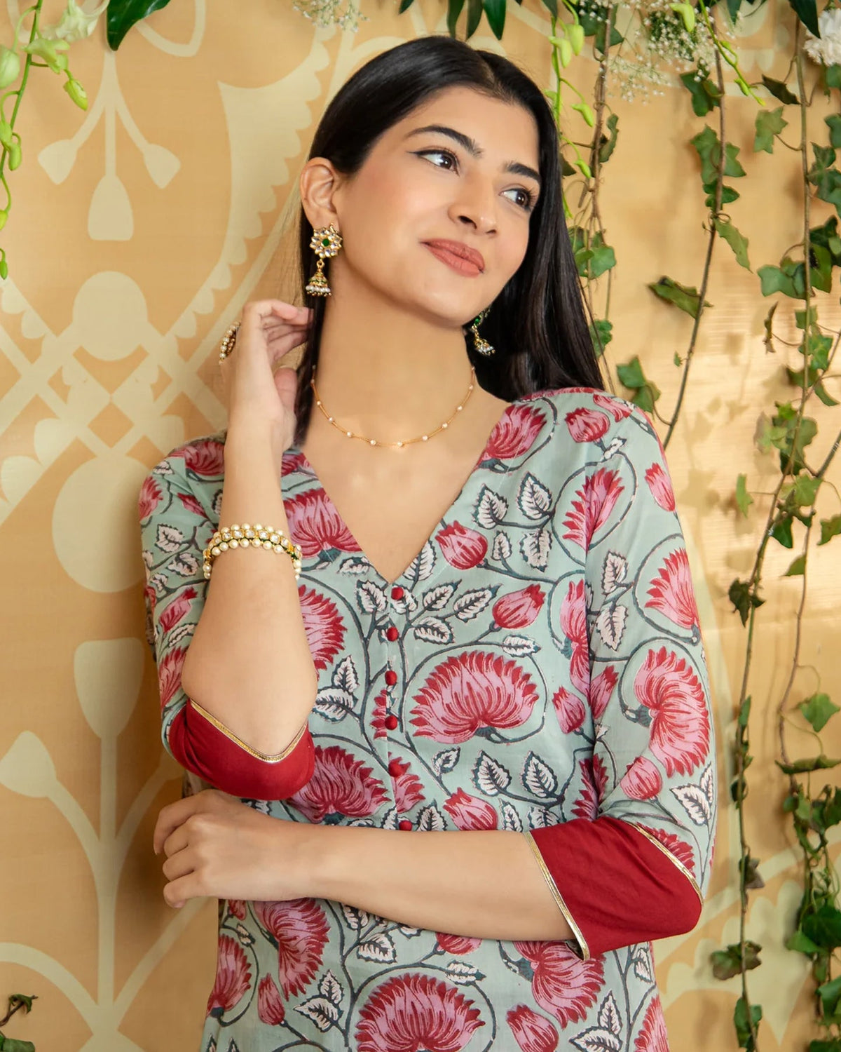 Pink Lotus Kurta Set