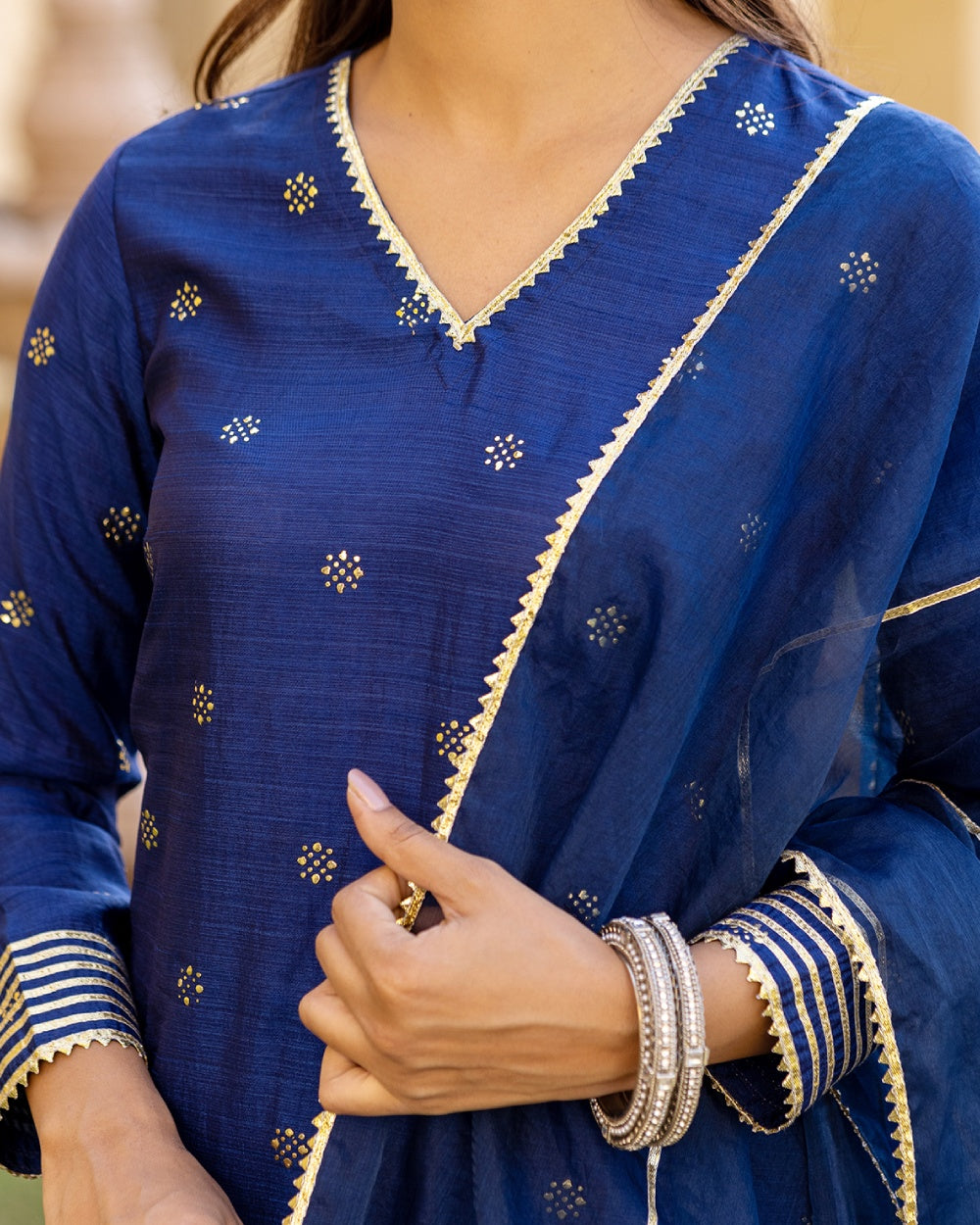 Kyra Chanderi Suit Set