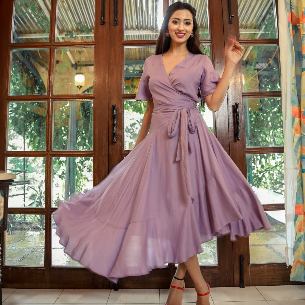 Lilac Tulip Maxi Dress